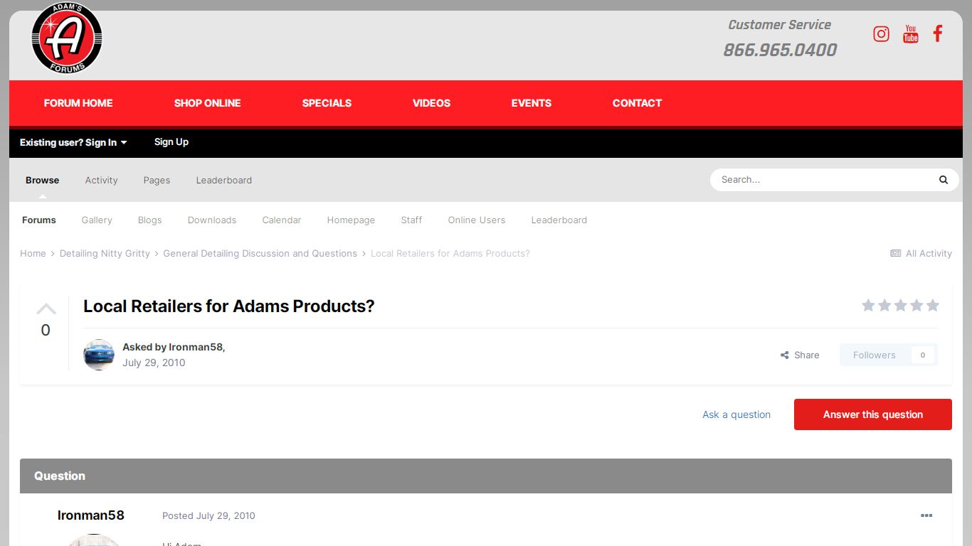 Local Retailers for Adams Products? - Adams Forums